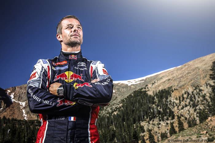 Sebastien Loeb en la Pikes Peak llevando el preciso reloj de Richard Mille 