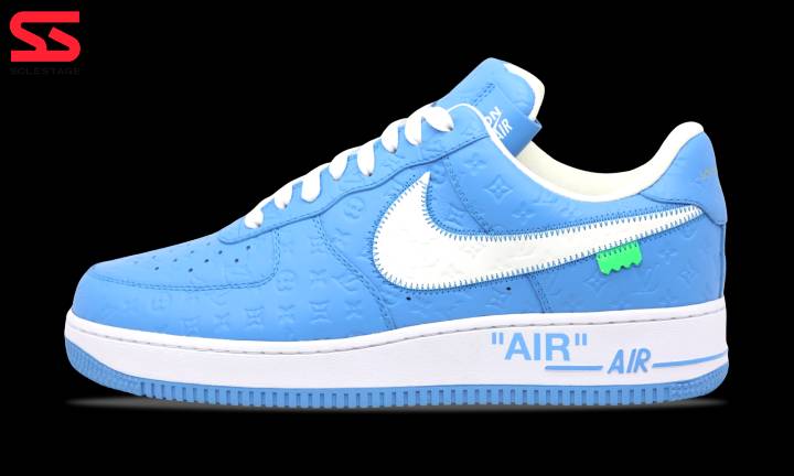 Nike Air Force 1 Low x Louis Vuitton en azul universitario