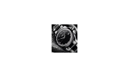 Longines Ladies Diamond Conquest – Elegancia Deportiva en Negro y Blanco 