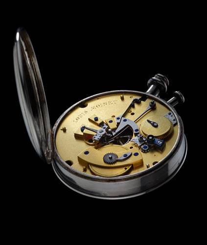 Una vista del movimiento en el Louis Moinet «compteur de tierces»