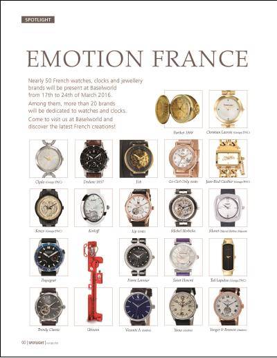 EMOTION FRANCE en Baselworld del 17 al 24 de Marzo del 2016