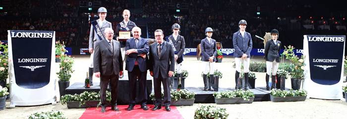 La ceremonia de entrega e premios en el Longines Grand Prix
