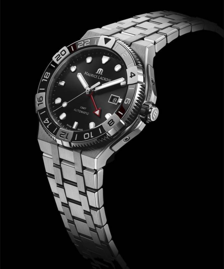 Por primera vez en su colección insignia AIKON, Maurice Lacroix ha incluido una función GMT. 