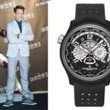 Izquierda: el actor Robert Downey Jr. vistiendo su Jaeger-LeCoultre Chronograph - Derecha: el AMVOX5 World Chronograph Watch de Jaeger-LeCoultre
