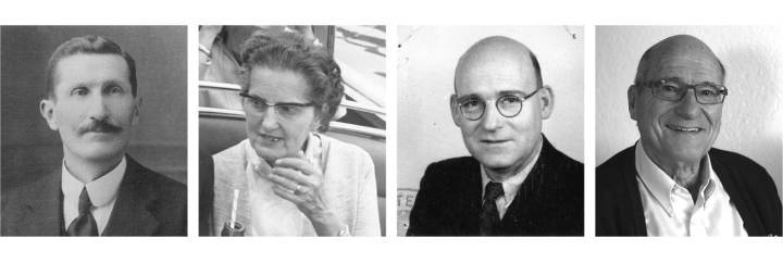 Marcel Dépraz, Gabrielle, Reynold y Gérald Dubois