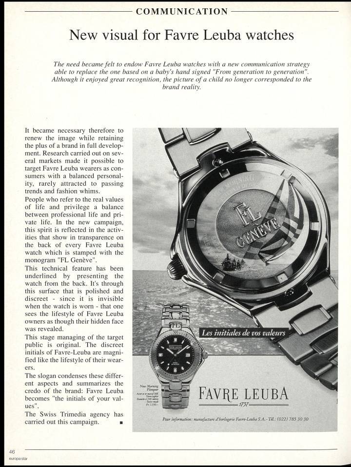Una historia de Favre Leuba a través de los archivos de Europa Star