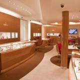 Una vista interior de la nueva boutique de Omega en Zürich