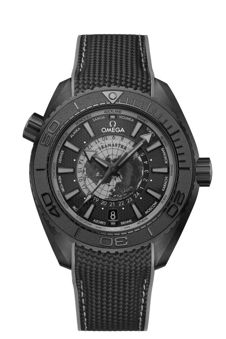 Omega Seamaster Planet Ocean Worldtimer en nueva caja de cerámica ZrO2