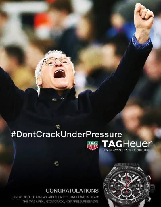 El Campeón Claudio Ranieri se une a TAG Heuer