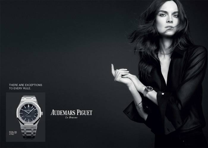 Campaña publicitaria de Audemars Piguet 2014 con la imagen de Anouck Lepère
