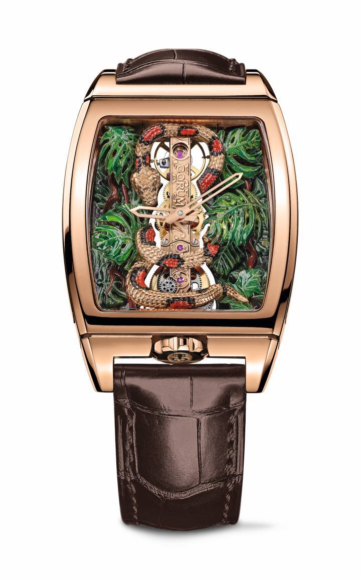 Corum presenta la pieza única Golden Bridge “Serpent”