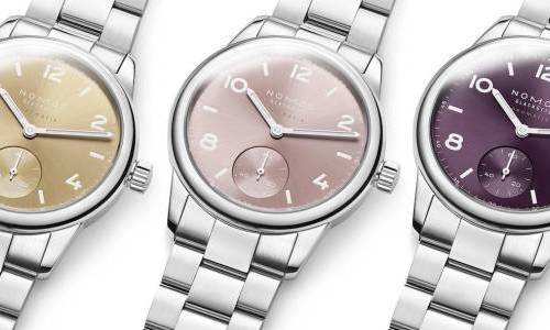 Nomos Glashütte Club Sport Neomatik 34 en tres variantes de esfera