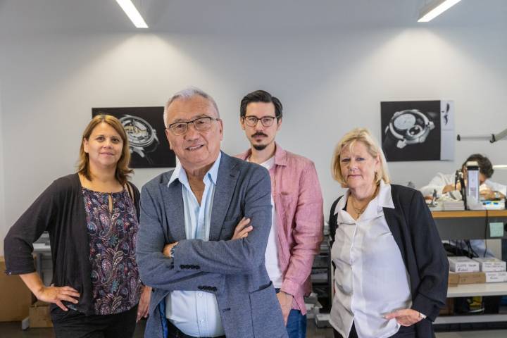 Todos los Chonge-Forster trabajan para Epos. De izquierda a derecha: Dawa Jessica Rey, Tamdi Chonge-Forster, CEO, Singi Dirk Chonge y Ursula Forster.