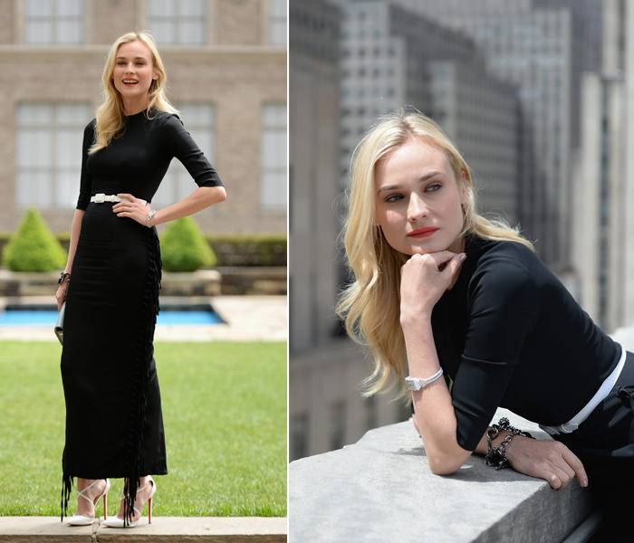 Diane en el lanzamiento del film de Jaeger-LeCoultre en Nueva York