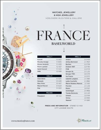 EMOTION FRANCE en Baselworld del 17 al 24 de Marzo del 2016