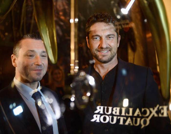 Jean-Marc Pontroué, CEO de Roger Dubuis con Gerard Butler