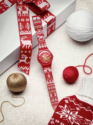 La edición limitada del Red Knit de Swatch