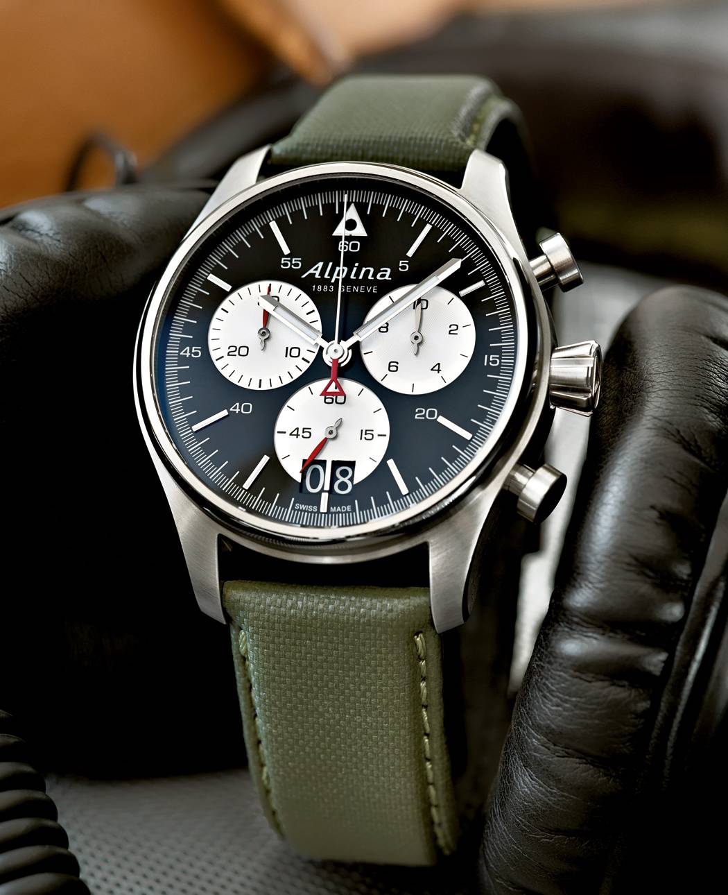 STARTIMER PILOT CHRONOGRAPH GRANDE DATE de Alpina