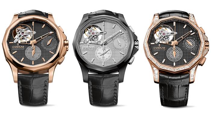 Admiral's Cup Seafender 47 Tourbillon Chronograph Modelos (De izquierda a derecha: A398/01962, A398/01961, A398/02098)