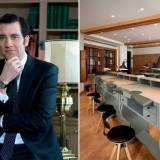 Izquierda: Clive Owen en la Maison d'Antoine - Derecha: Bancos de trabajo en la Maison d'Antoine