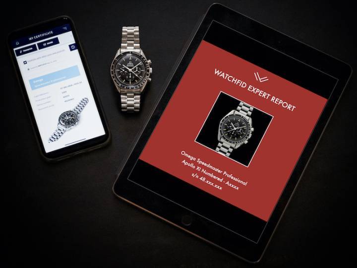La plataforma WatchFID ofrece relojes de colección, acompañados de un certificado Blockchain y un informe pericial en formato de libro impreso y digital.