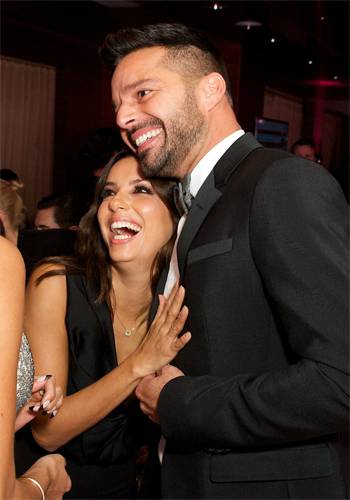 Eva Longoria y Ricky Martin en la Global Gift Gala