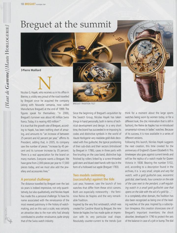 Los inmutables códigos de Breguet