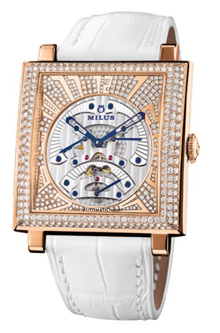 HERIOS TRIRETROGRADE SECONDS SKELETON HAUTE JOAILLERIE por Milus 