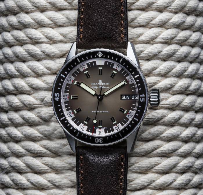 Blancpain Fifty Fathoms Bathyscaphe Day Date al estilo de 1970