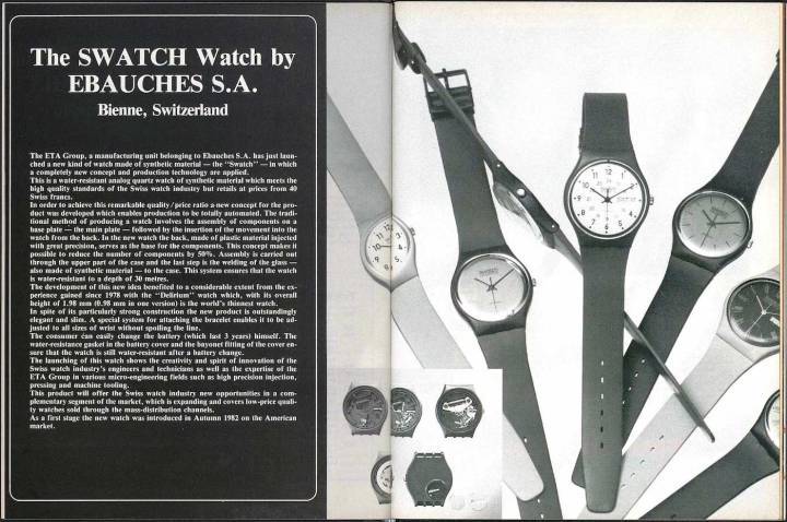 ETA causó sensación con el Swatch de bajo coste, que apareció por primera vez en 1982 justo cuando la relojería Suiza estaba en su punto más bajo. Pero el reloj de plástico de moda proporcionó el ímpetu y la financiación para la consolidación y el enfoque que tanto necesitaban.