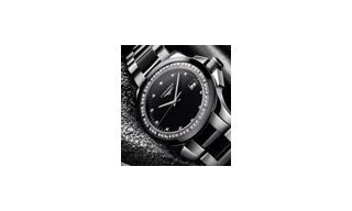 Longines Ladies Diamond Conquest – Elegancia Deportiva en Negro y Blanco 