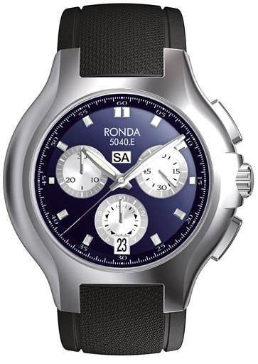 Vista del lado de la esfera del movimiento Ronda Startech 5040.E chronograph 