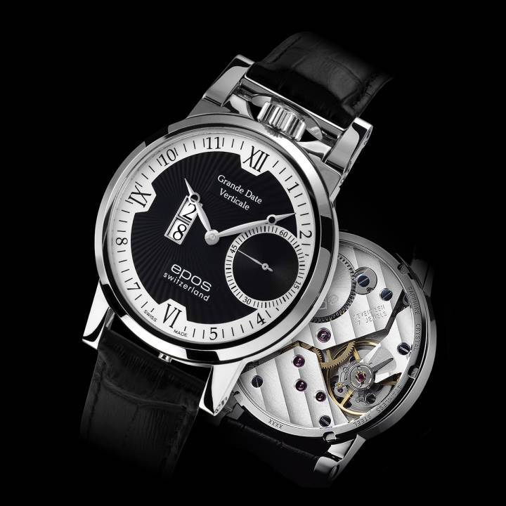 El modelo 3383 Vertical Big Date de la colección Artistry. Este novedoso modelo vertical de gran fecha es característico de la filosofía de la marca de ofrecer complicaciones innovadoras.