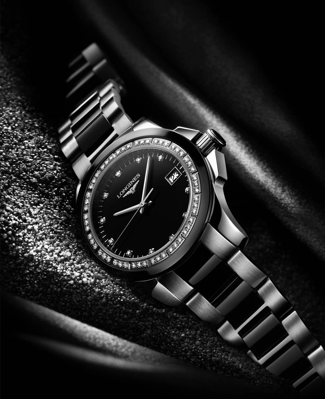 LADIES DIAMOND CONQUEST (BLACK) de Longines