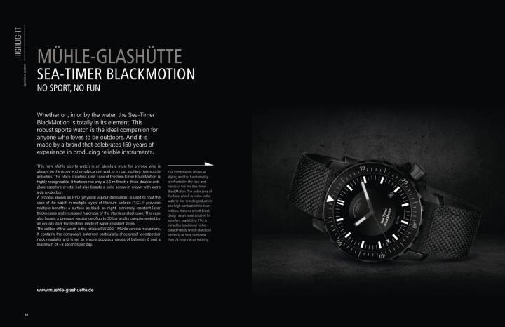 Mühle-Glashütte Sea-Timer Blackmotion