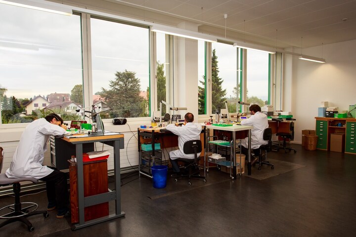 El taller de montaje de Epos en Lengnau.