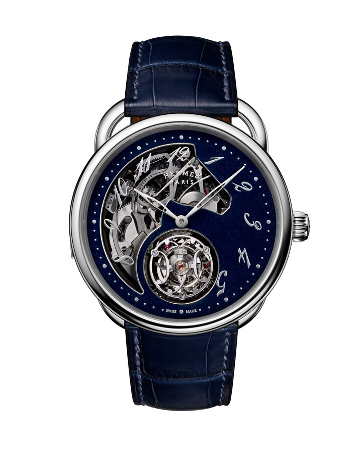 Arceau Lift Tourbillon Répétition Minutes con esfera lacada en azul Abyss 